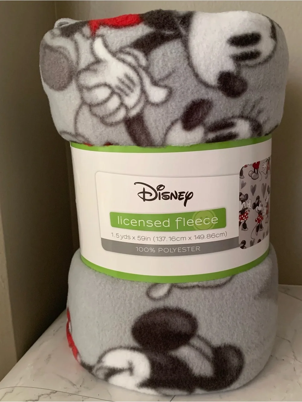 Disney Mickey And Minnie Fleece Throw Blanket 137x 149 Cm